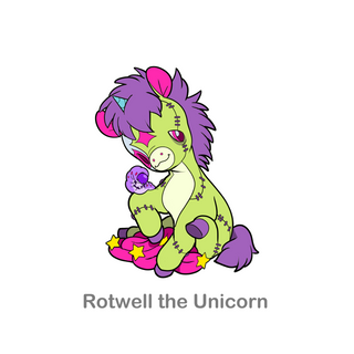 Medium Enamel Pins Rotwell the Unicorn