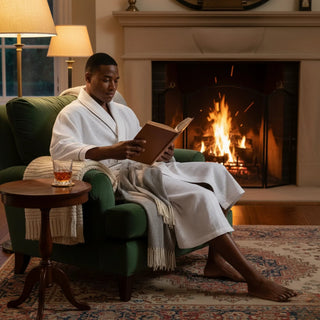 Premium Waffle Piping Robe for Men
