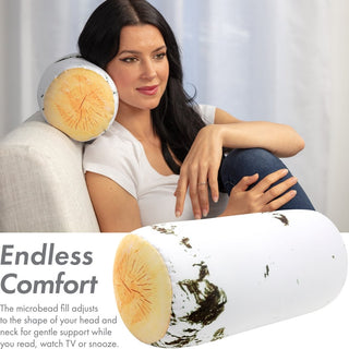 Microbead Bolster Neck Roll Pillow - Silky Feel