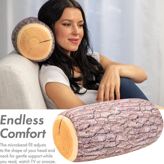 Microbead Bolster Neck Roll Pillow - Silky Feel