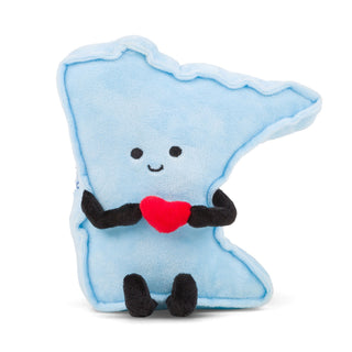 Minnesota Stuffed State Plush – Collectible & Educational | Stuffed States USA Tiny Red Heart