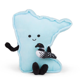 Minnesota Stuffed State Plush with Tiny Loon – Collectible & Educational | Stuffed States USA
