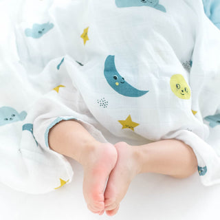 Moon and stars bamboo swaddle Plushie Depot