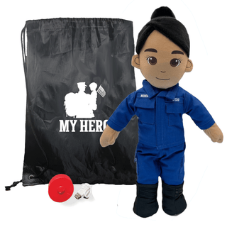 My Hero™ Coast Guard Doll | Custom Recordable Plush Female Tan Black
