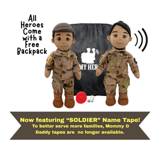 My Hero™ Army Soldier Daddy Doll | Custom Recordable Plush