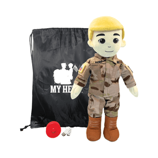 My Hero™ Army Soldier Daddy Doll | Custom Recordable Plush Male Fair Blonde