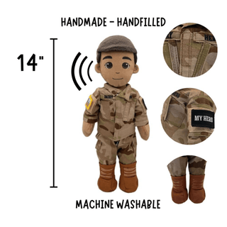 My Hero™ Army Soldier Daddy Doll | Custom Recordable Plush