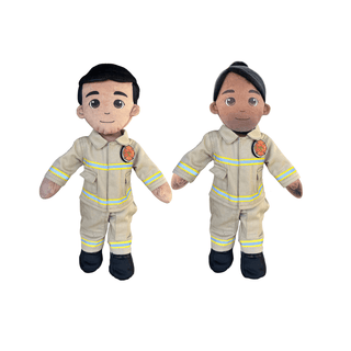 Firefighter Plush Doll, Custom Recordable Comfort Doll Female