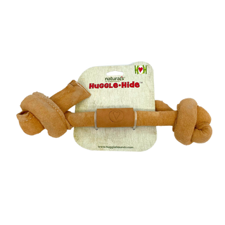 Huggle-Hide® Natural Leather Bone Dog Toy, 3 Pack Three-Pack (Large)