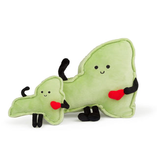 New York Stuffed State Keychain – Plush Empire State Bag Charm