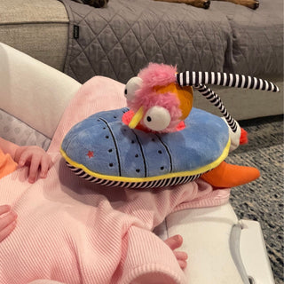 Ollie the Oddball Oddbird Rocket Ship Musical Pull Activity Toy