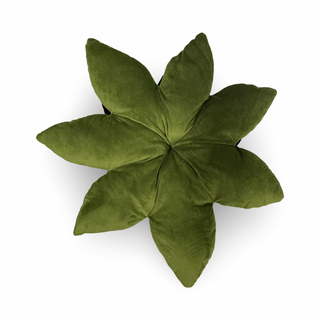 Black Poinsettia 21" Throw Pillow