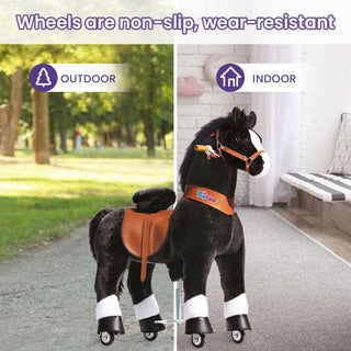 PonyCycle® Large Ride On Horse Toy - Black