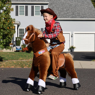 PonyCycle® Large Ride On Horse Toy - Brown