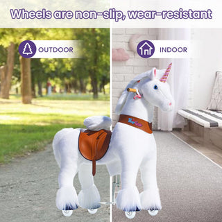 PonyCycle® Unicorn Large Riding Unicorn White