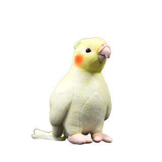 Small Real Life Yellow and Gray Cockatiel Plush Toys 7" Plushie Depot