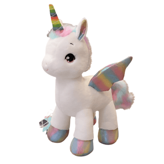 15" - 31" Large Kawaii Rainbow Unicorn Plush Toys White | Plushie Depot