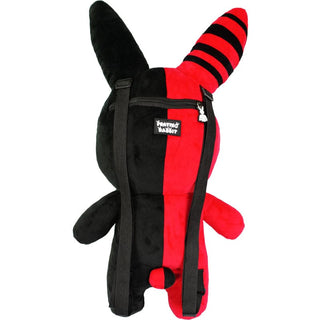 Rabbit Plush Backpack 24" (Red/Black) Plushie Depot