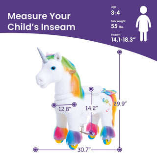 Model X® Unicorn Ride On Toy for Age 3-4 Rainbow