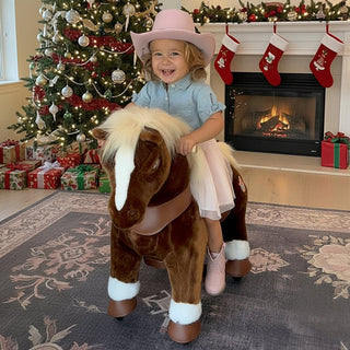 Model Y® Brown Horse Rideable Toy for Age 3-4