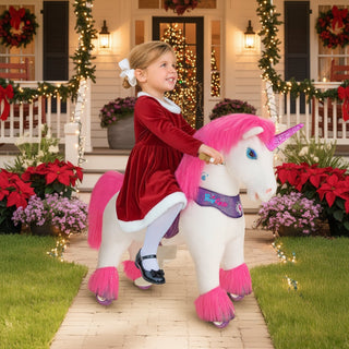 Model Y® Pink/Purple Unicorn Rideable Toy for Age 3-4
