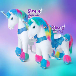 Model Y® Rainbow Unicorn Rideable Toy for Age 3-4