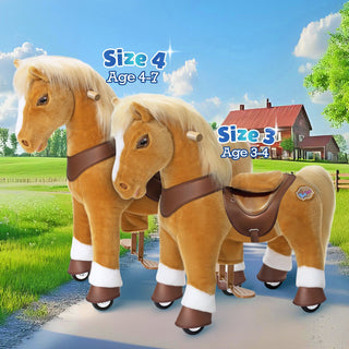 Model Y® Light Brown Horse Rideable Toy for Age 3-4