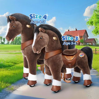 Model Y® Chocolate Brown Horse Rideable Toy for Age 3-4