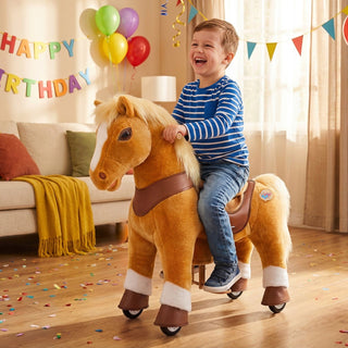 Model Y® Horse Ride-On Toy Age 3–4 – Light Brown