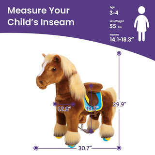 Model X® Riding Horse Toy for Age 3-4 Brown