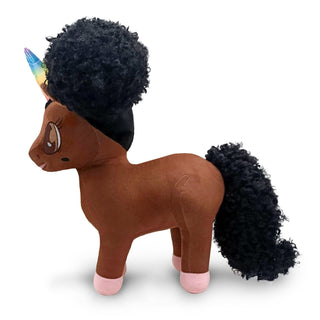 Chloe Unicorn Plush Toy with Afro Puffs - 15 inch | Plushie Depot