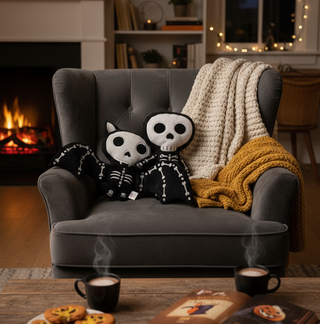 Skeleton Bat 9" Plush