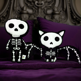 Skeleton Bat 9" Plush