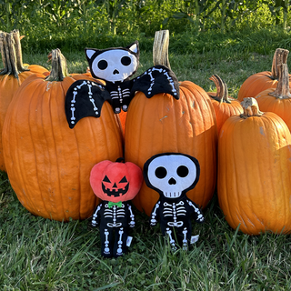 Pumpkin Head Skeleton 12" Plush