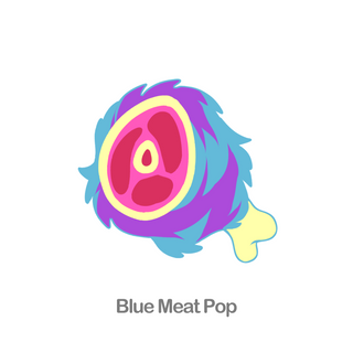 Small Enamel Pins Blue Meat Pop