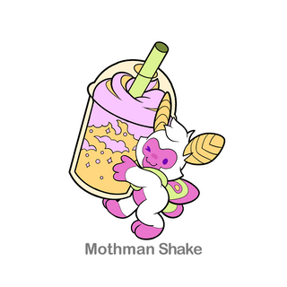 Small Enamel Pins Mothman Shake