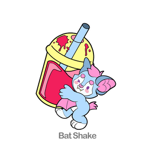 Small Enamel Pins Bat Shake