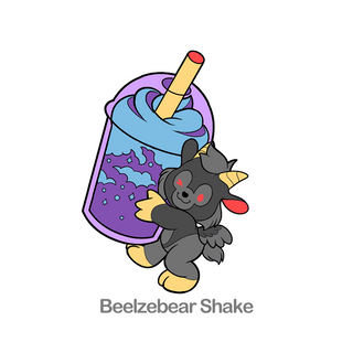 Small Enamel Pins Beelzebear Shake