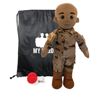 My Hero™ Army Soldier Daddy Doll | Custom Recordable Plush Male Tan Bald