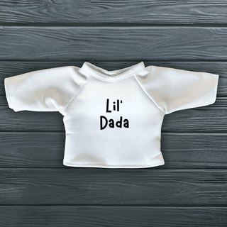 My Hero™ Custom Doll T-Shirt For Grandparents & More Dad – Lil’ Dada Stretch-Fit Doll & Teddy Bear Shirt