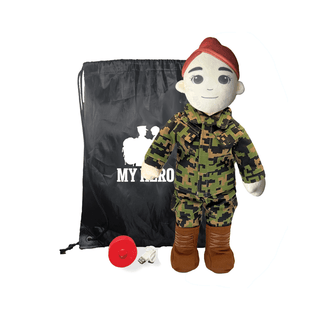 My Hero™ Daddy Doll Marine | Custom Recordable Plush Female Fair Red