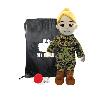 My Hero™ Daddy Doll Marine | Custom Recordable Plush Female Fair Blonde
