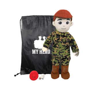 My Hero™ Daddy Doll Marine | Custom Recordable Plush Male Fair Red