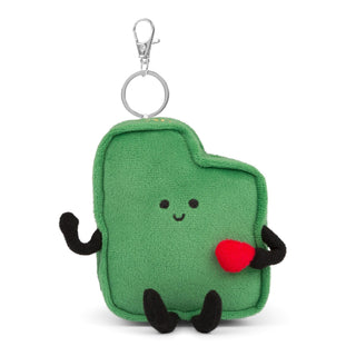 Utah Stuffed State Keychain – Plush Beehive State Bag Charm with Bee Park City Green