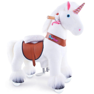 Model U Unicorn Ride-On Toy Age 3-5 White | Plushie Depot