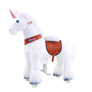 Model U Unicorn Ride-On Toy Age 3-5 White | Plushie Depot