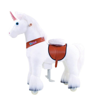 Model U Unicorn Ride-On Toy Age 3-5 White | Plushie Depot