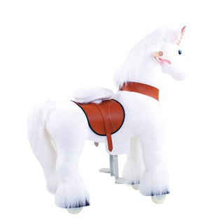 Model U Unicorn Ride-On Toy Age 3-5 White | Plushie Depot