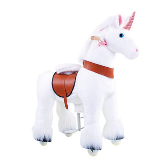 Model U Unicorn Ride-On Toy Age 3-5 White | Plushie Depot