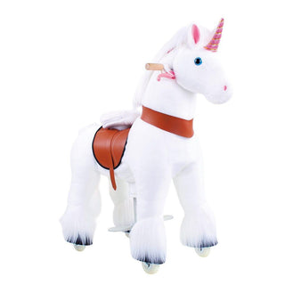 Model U Unicorn Ride-On Toy Age 3-5 White | Plushie Depot